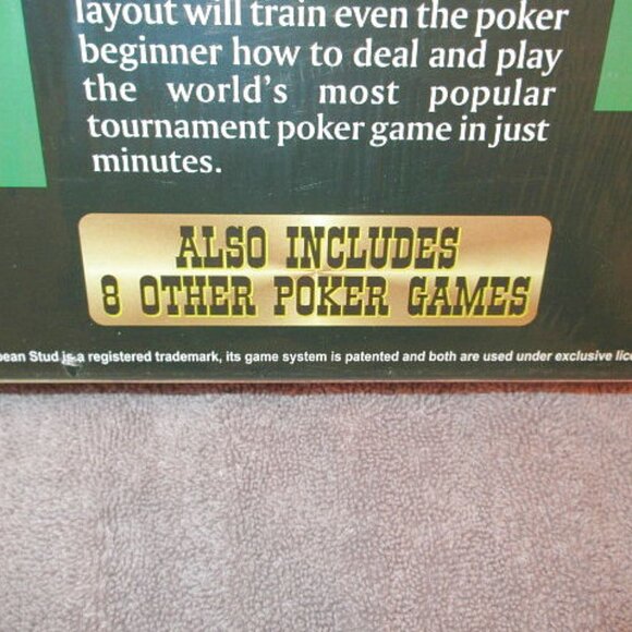 Home Casino Game Set Poker Texas Hold 'Em Caribbean Stud Everything Included NEW - Picture 7 of 10